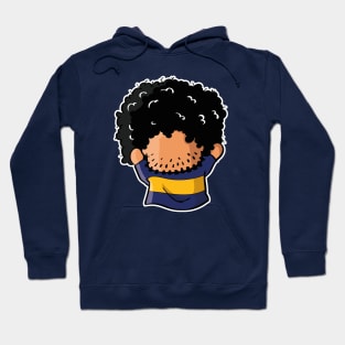 Diego Maradona in Boca Juniors Jersey Hoodie